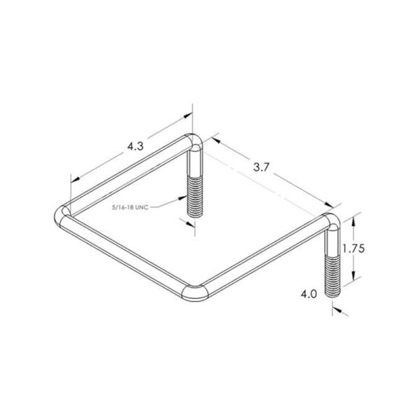 Flex Craft Threaded Tool Holder Specification Drawing - Available in 2", 3", & 4".