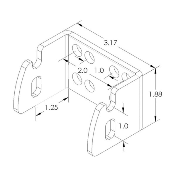 Flex Craft HD Tugger Hitch Kit Specification Drawing.