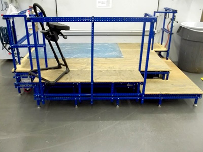 A small platform stage made with Flex Craft products.