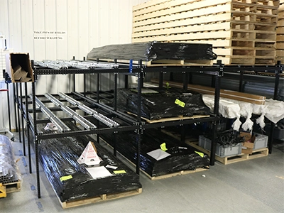 Flex Craft pallet storage shelving.