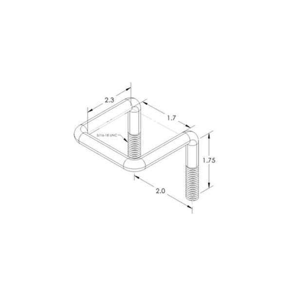 Flex Craft Threaded Tool Holder Specification Drawing - Available in 2", 3", & 4".