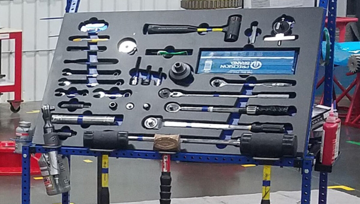 Flex Craft Tool Shadow box Cart display.
